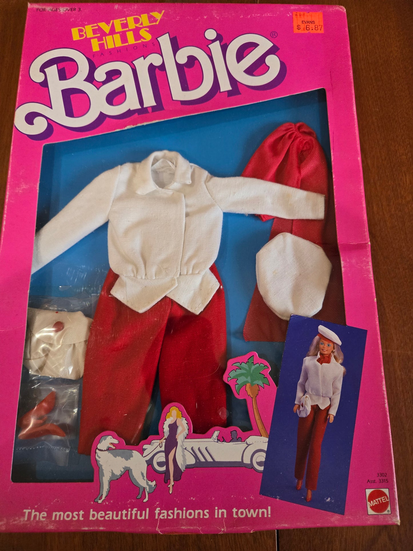 Beverly Hills - Barbie Fashion - #3302 Mint on card - 1987