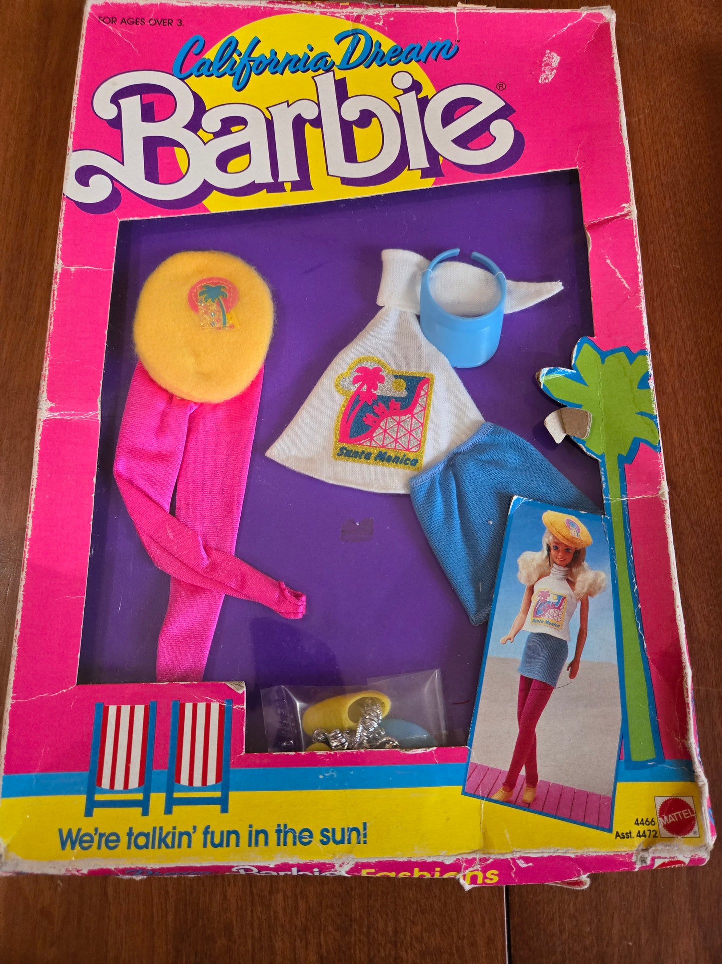 California Dream - Barbie Fashion -#4466 - Pink Tights - Mint on card - 1987