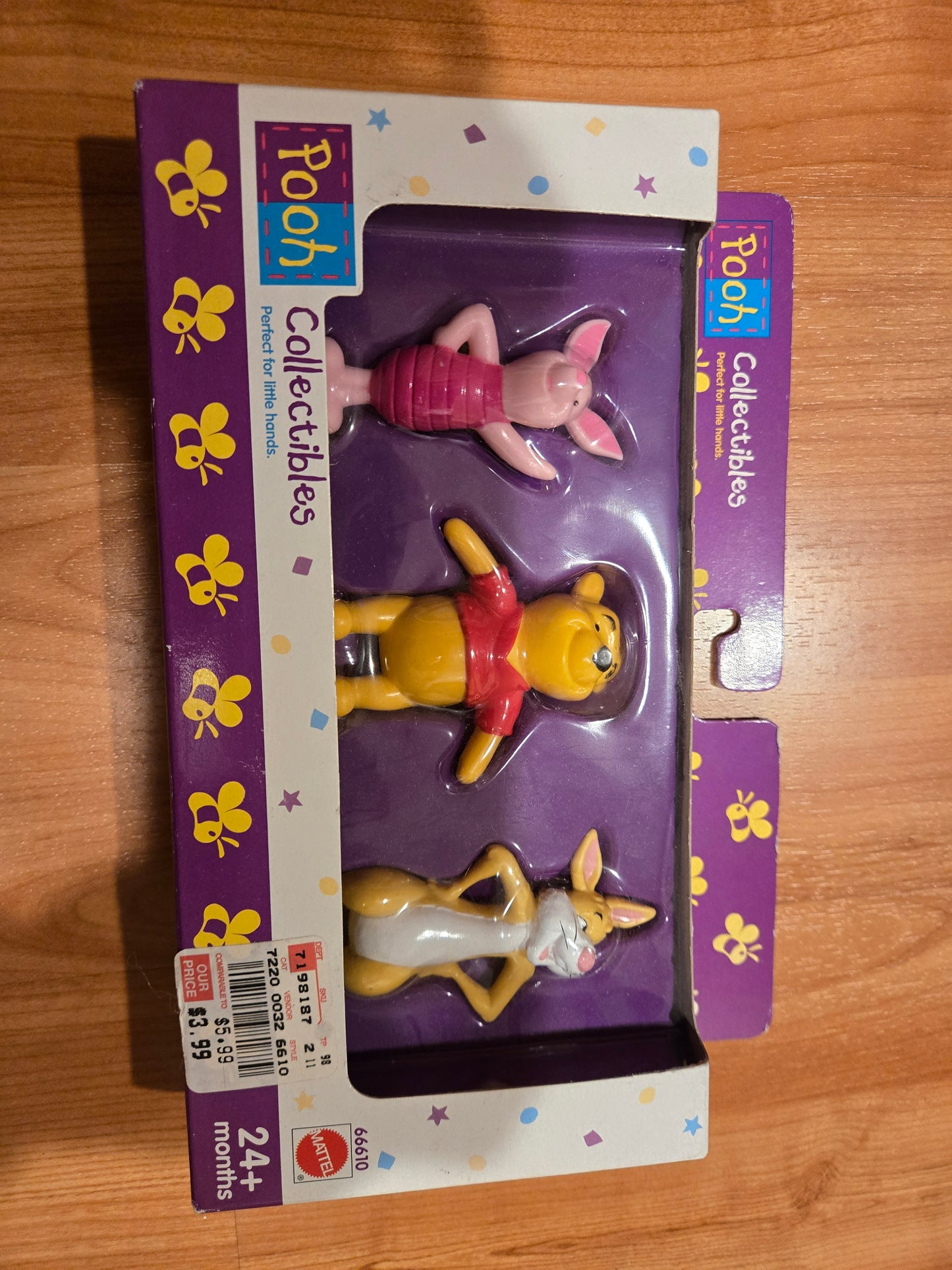 Winnie the Pooh- figures - Piglet Pooh & Rabbit Mint in Package - 1990's