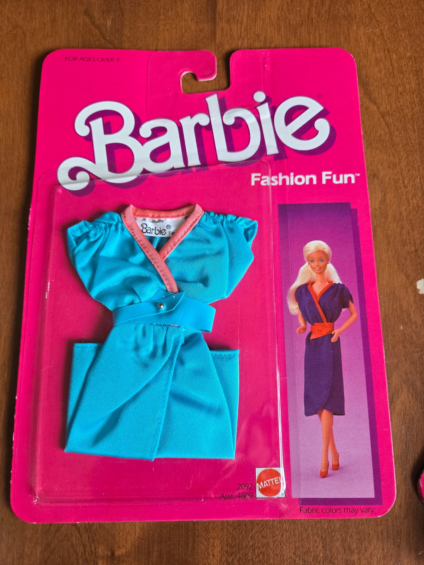 Fashion Fun - Barbie Fashion - Blue Dress #2092 - Mint on card - 1985