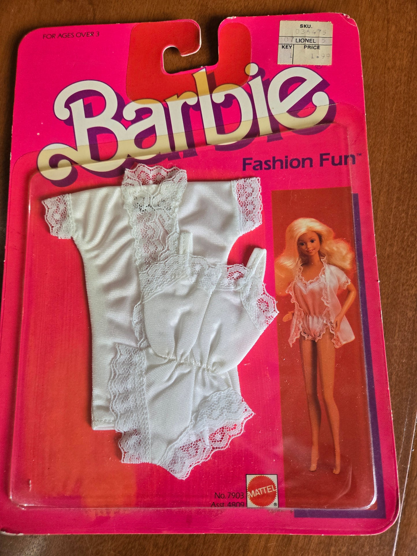 Fashion Fun - Barbie Fashion - White Lingerie #7903 - Mint on card - 1984