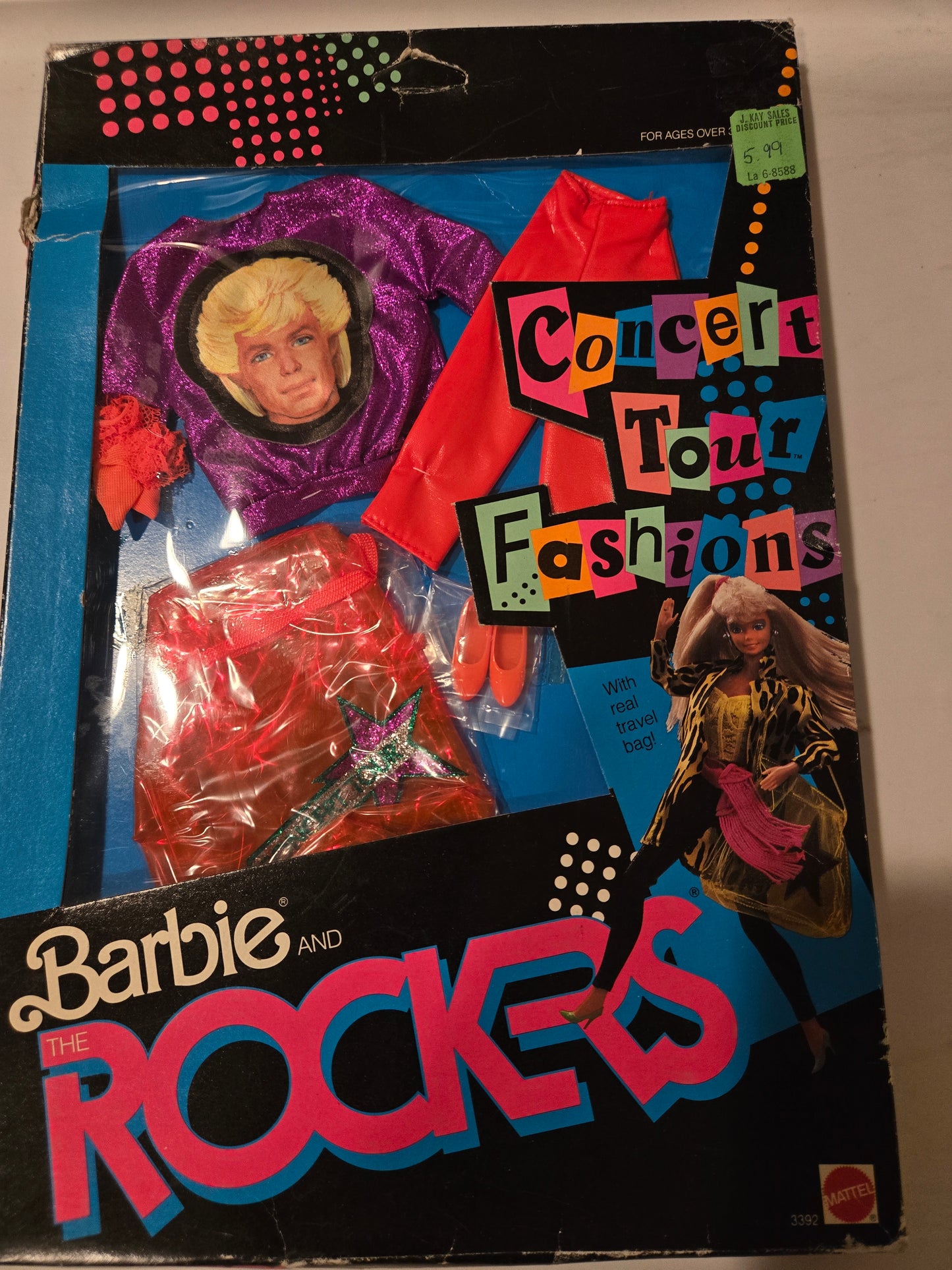 Barbie and the Rockers Ken Fashion -#3392 - Mint on card - 1986