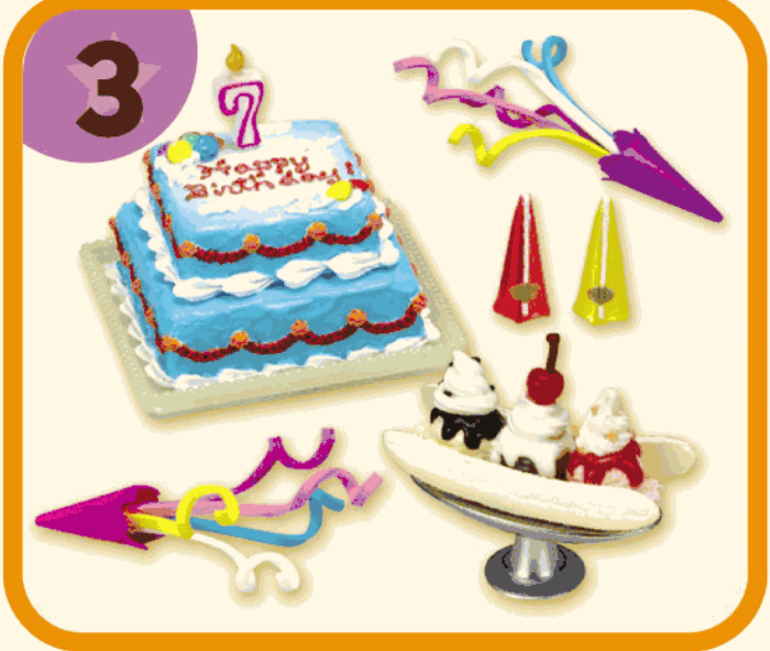 Re-Ment American Kitchen #3 - Birthday Cake - Mint in Package - Japan