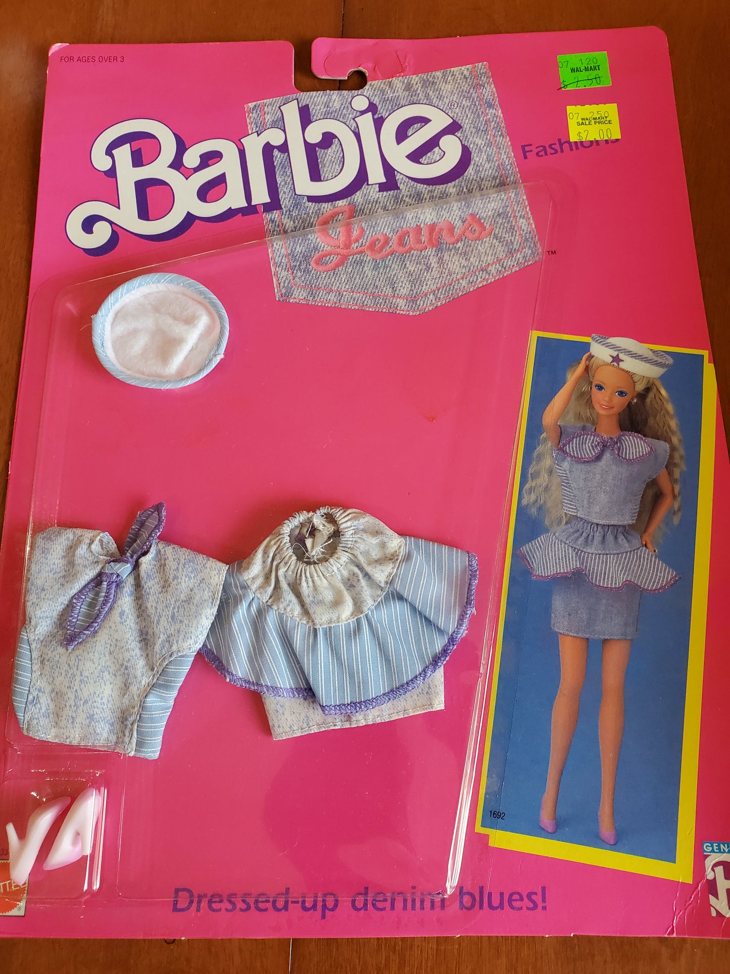 Jeans - Barbie Fashion - skirt #1692 - Mint on card - 1988