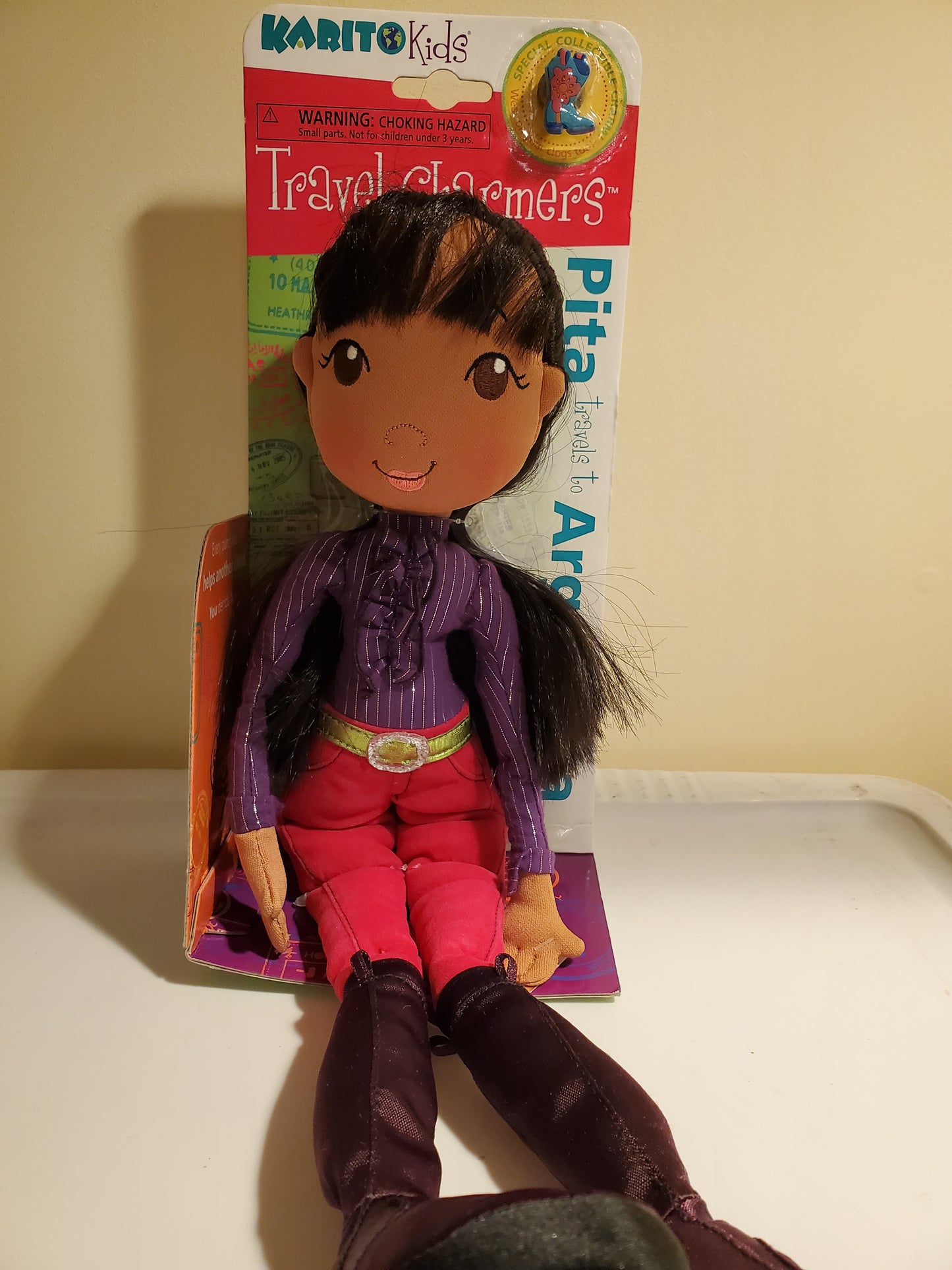 Karito Kids Travel Charmers Plush Doll - Mint in Package - Pita Argentina 2009
