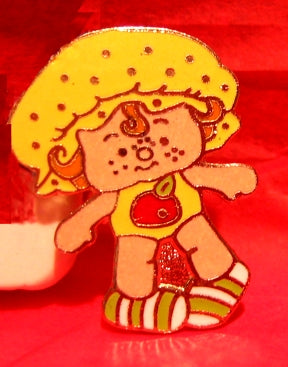 Strawberry Shortcake Jewelry - Enamel Pin - Apple Dumpling - Mint old store stock - 1980's