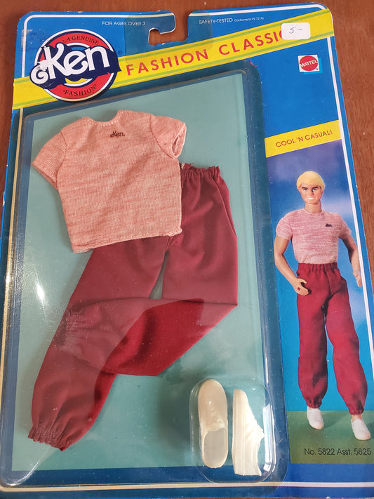 Fashion Classics - Barbie Ken Fashion -Red Pants #5822 - Mint on card - 1982