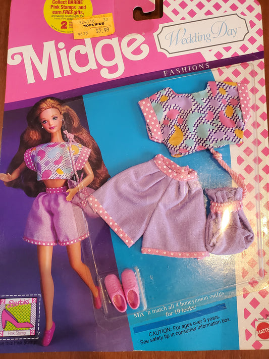 Wedding Fashion - Barbie Midge - Wedding Day - Shorts and Top  - Mint on card - 1990