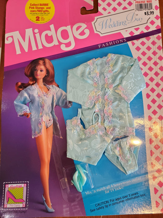 Wedding Fashion - Barbie Midge - Wedding Day - Pajamas - Mint on card - 1990