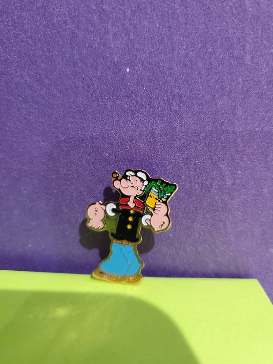 Popeye Jewelry - Enamel Pin - Mint old store stock - 1980's