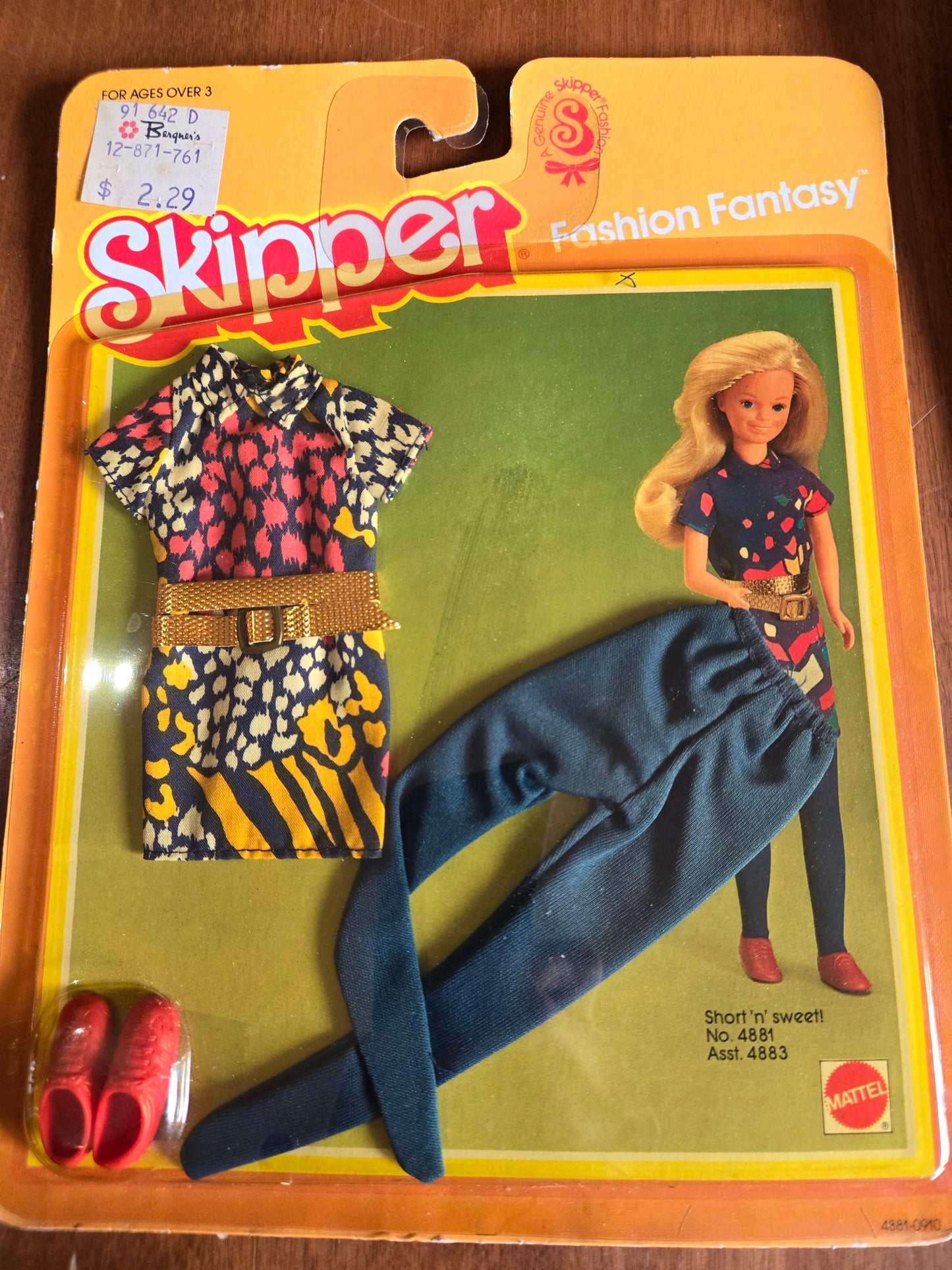 Fashion Fantasy Fashions - Barbie Skipper Fashion - Short N Sweet #4881 - Mint on card - 1983