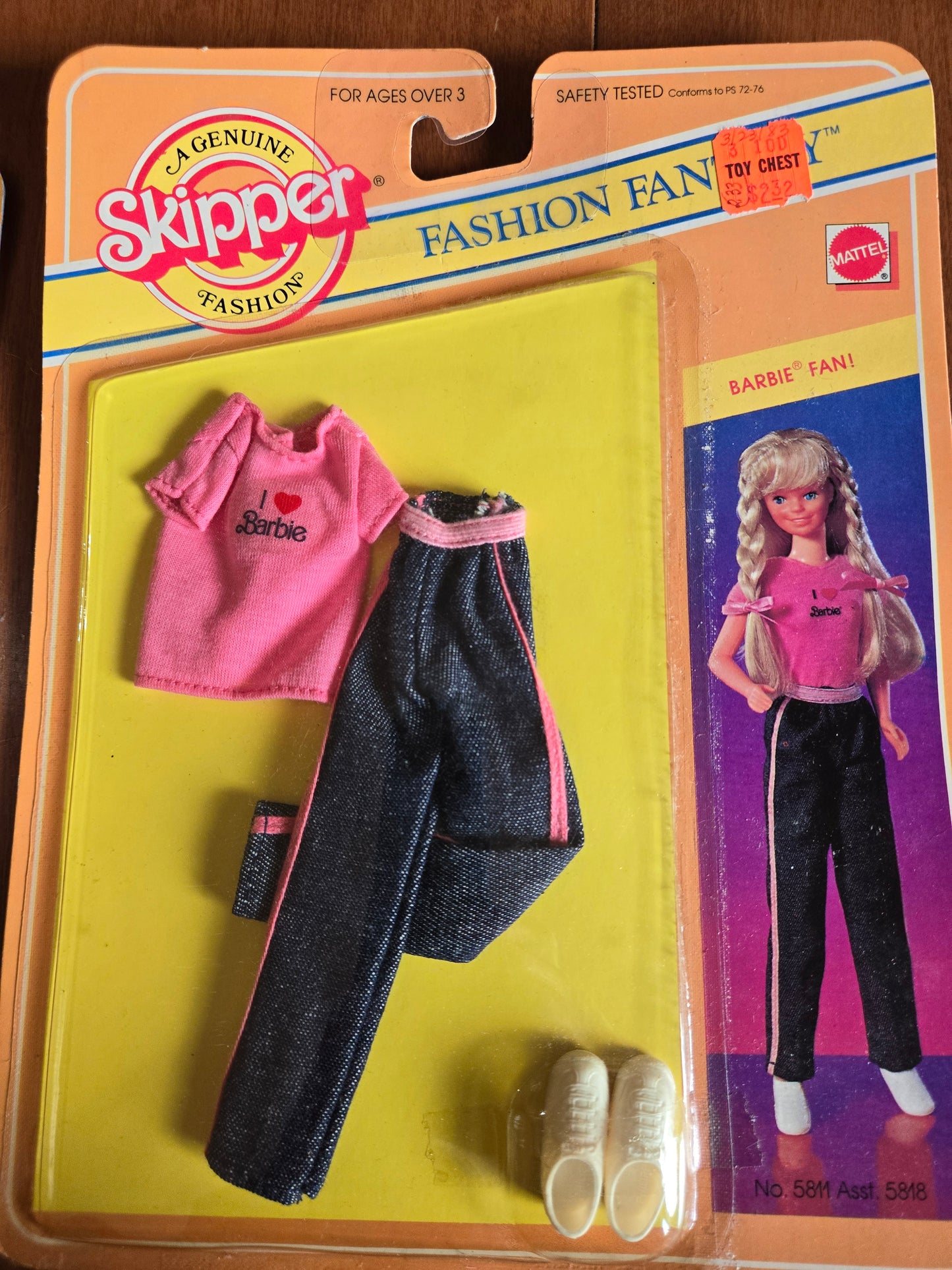 Fashion Fantasy Fashions - Barbie Skipper Fashion - Barbie Fan #5811 - Mint on card - 1982