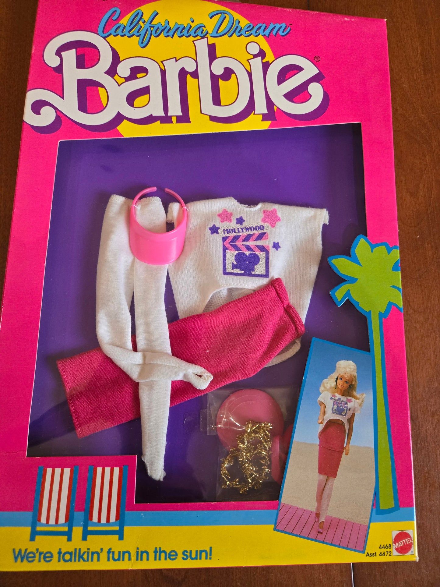 California Dream -   Barbie Fashion -#4468 - Pink Skirt - Mint on card - 1987