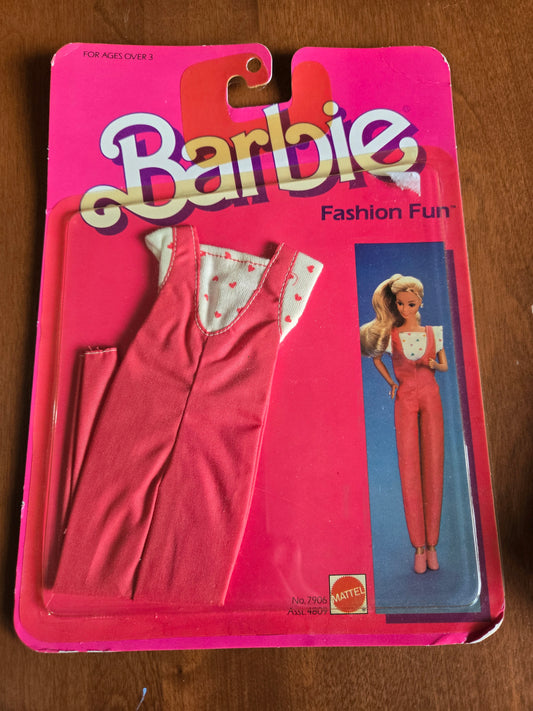 Fashion Fun - Barbie Fashion - Pink Jumpsuit #7906 - Mint on card - 1984