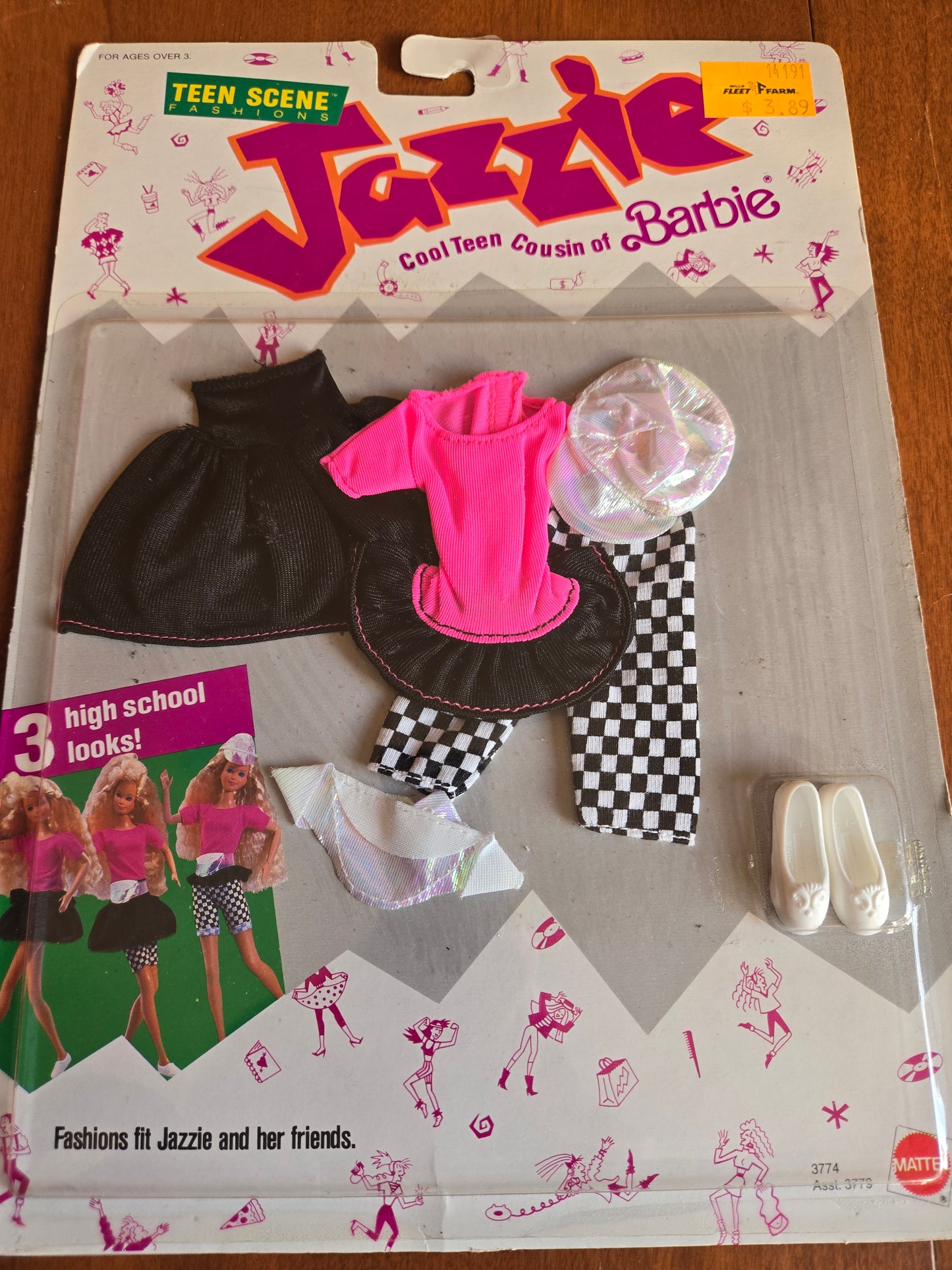 Jazzie Fashion Barbie's Cousin  -#3774 - Mint on card - 1989