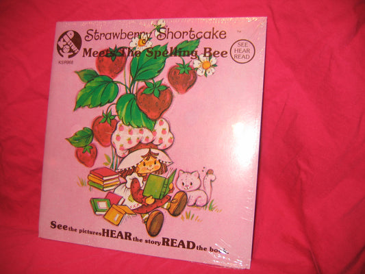 Book with Record - Mint in Package - Strawberry Shortcake Meets the Spelling Bee