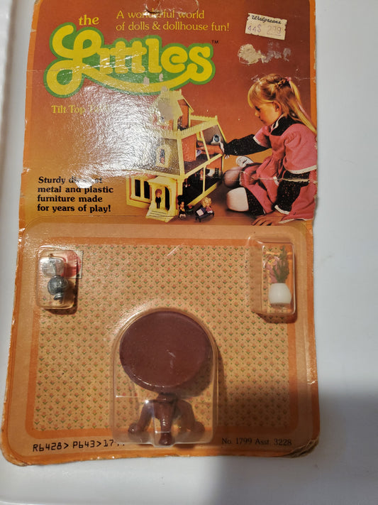 Littles by Mattel - Brown Table - 1980's- Mint in Package