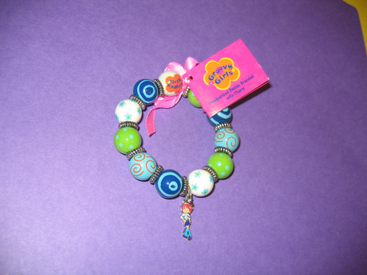 Bead Bracelet with Charm - Groovy Girls - Celeste - Mint in Package Jewelry