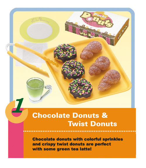 Re-Ment Donuts to Go - Chocolate Twist - Mint in Package