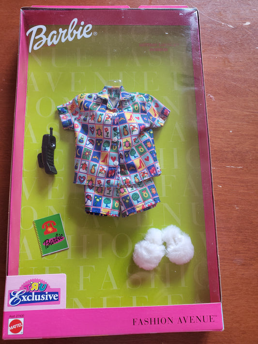 Fashion Avenue- Barbie  Fashion - Print Pajamas -  Mint in Box - 2000