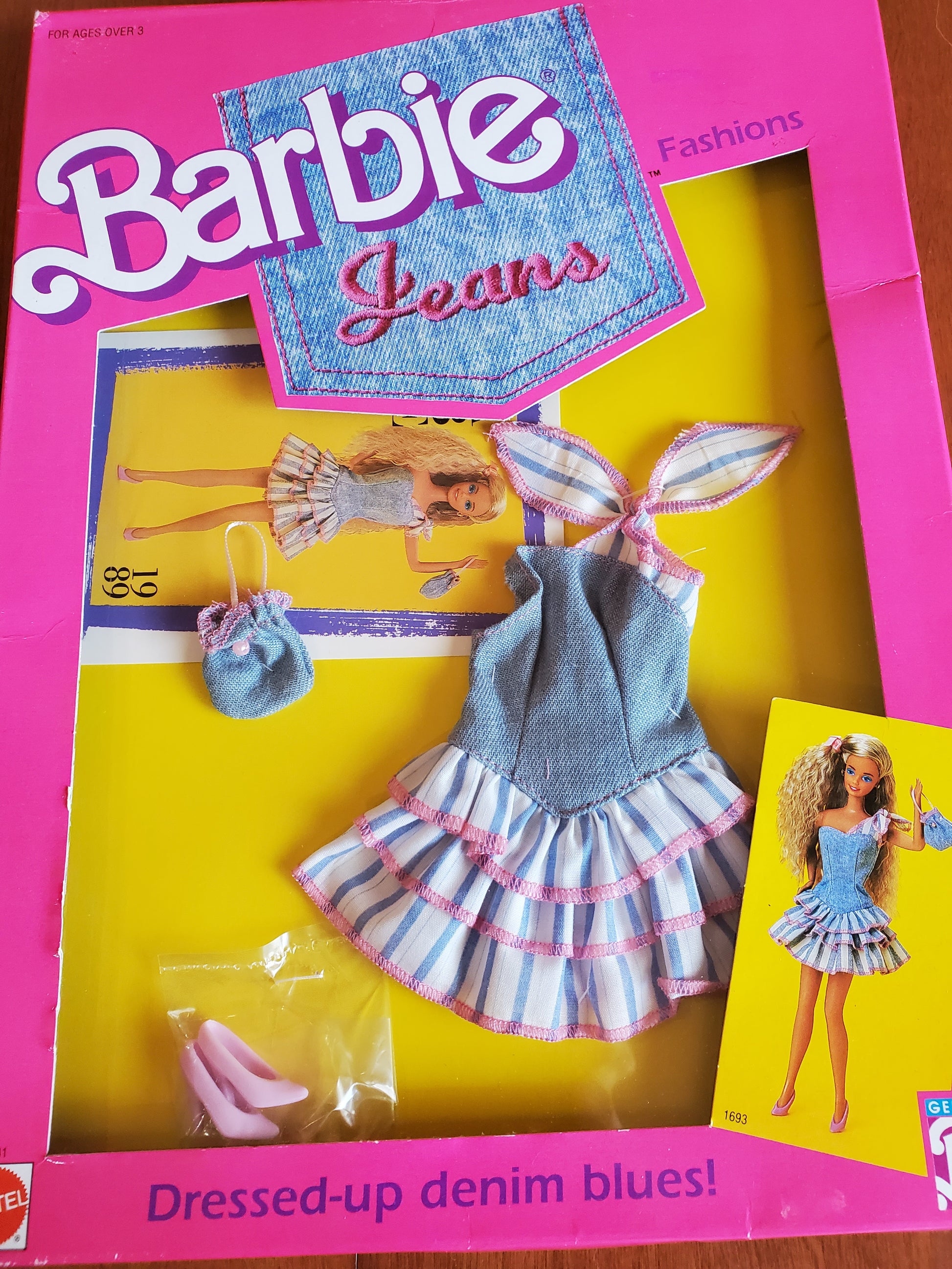 Jeans - Barbie Fashion - Dress #1693 - Mint on card - 1988 Karen's Vintage Doll and Toy Shop Jeans - Barbie Fashion - Dress #1693 - Mint on card - 1988 Karen's Vintage Doll and Toy Shop