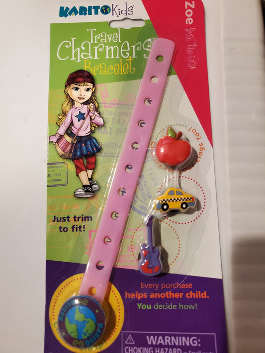Karito Kids Travel Charmers Bracelet - Mint in Package - Zoe USA 2008