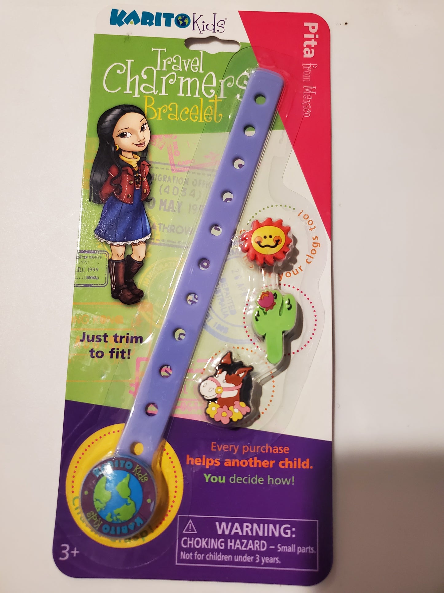 Karito Kids Travel Charmers Bracelet - Mint in Package - Pita Mexico 2008