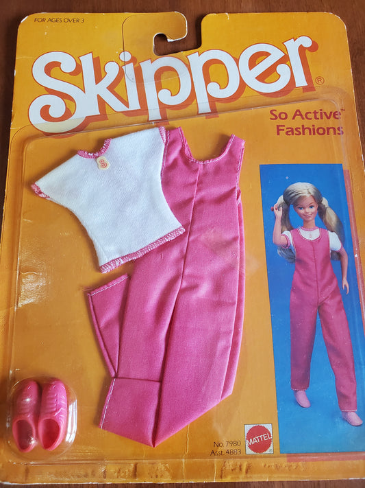 Skipper - So Active Fashion - Barbie - Jumpsuit - Mint on card - 1984