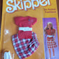 Skipper - So Active Fashion - Barbie - Red Plaid Skirt- Mint on card - 1985