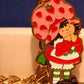 Strawberry Shortcake Jewelry - Enamel Charm with Bracelet - Hands at Chin-  Mint old store stock - 1980's