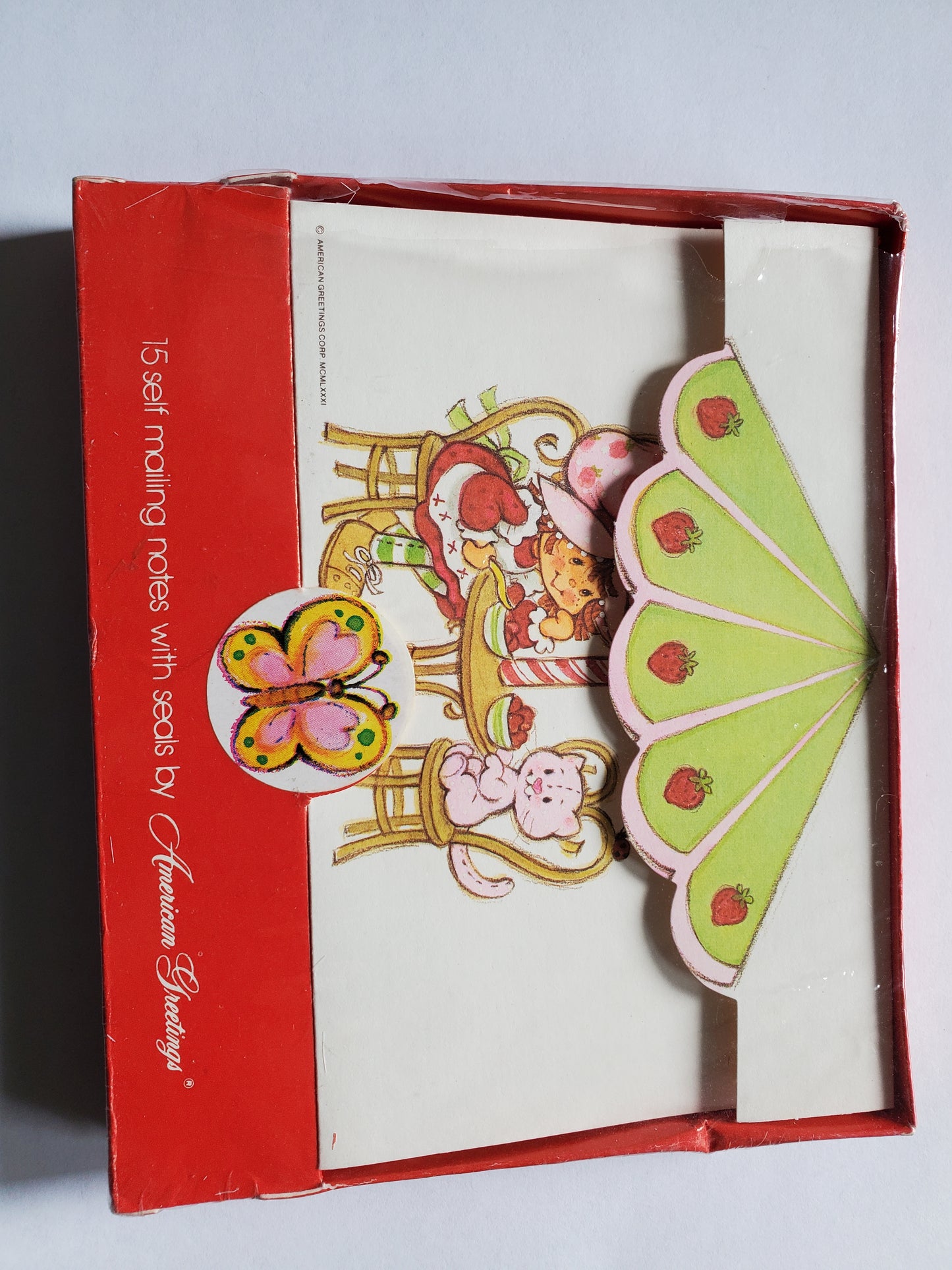 Stationary  - Mint in Package - Umbrella Graphic-  Strawberry Shortcake