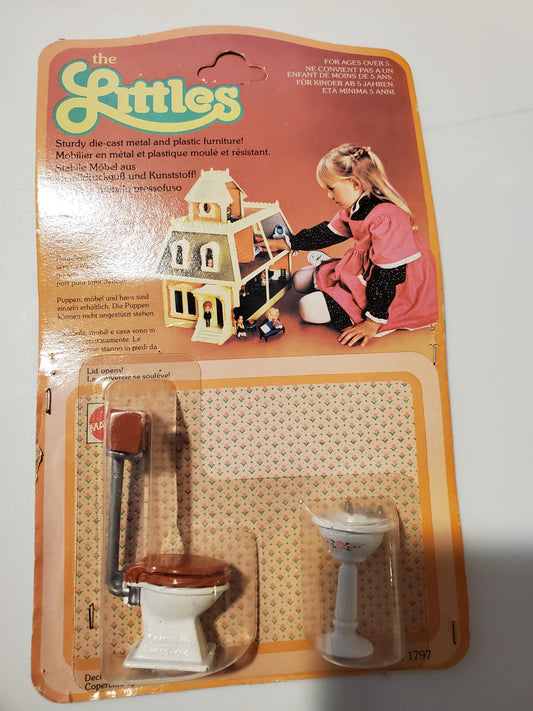 Littles by Mattel - Toilet - 1980's- Mint in Package