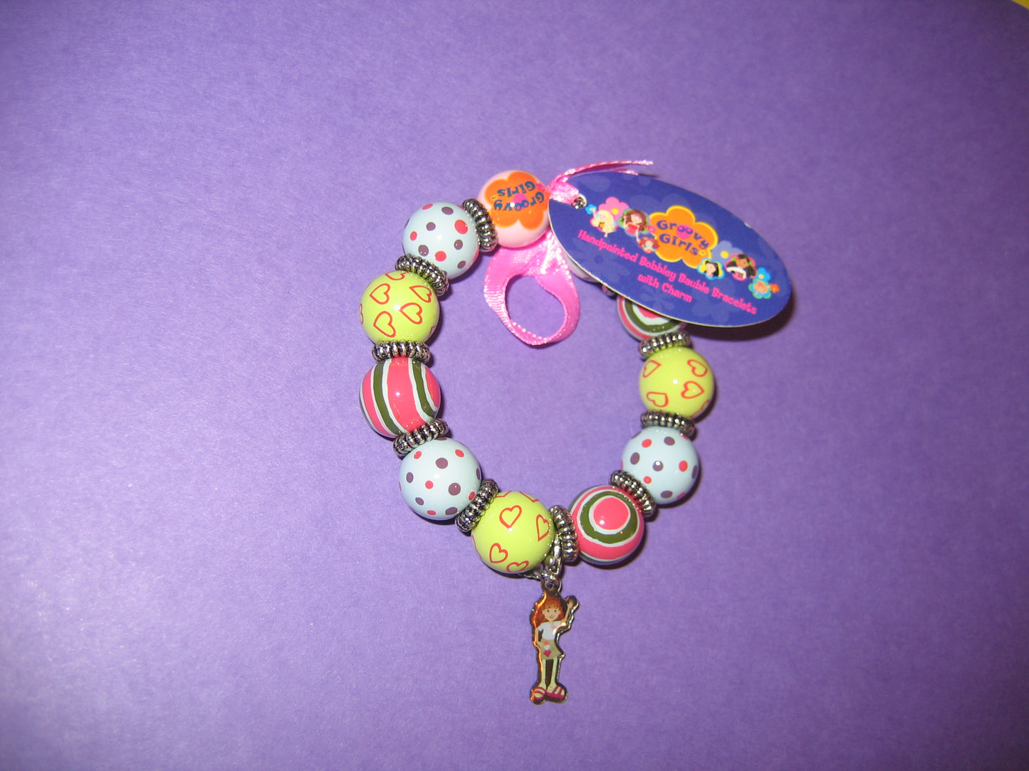 Bead Bracelet with Charm - Groovy Girls - Trini - Mint in Package Jewelry